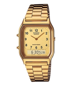 Relógio Casio Vintage Anadigi AQ-230GA-9BMQ Dourado