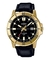 Relógio Casio Masculino Analógico MTP-VD01GL-1EVUDF Dourado Pulseira de Couro Preto