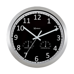 Relógio de Parede Herweg 6723-034 C/ Termômetro e Higrômetro
