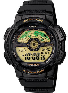 Relógio Casio Masculino Digital World Time AE-1100W-1BVDF