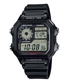 Relógio Casio Masculino Digital World Time AE-1200WH-1BVDF