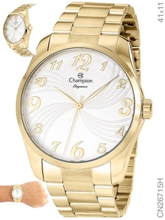 Relógio Champion Feminino Elegance CN26715H Dourado