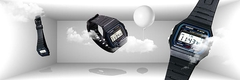 Relógio Casio Digital F-91W-1DG Pulseira de Borracha Preto - comprar online