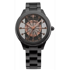 Relógio Technos Feminino Elegance Crystal F03101AC/4W Preto