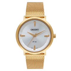 Relógio Orient Feminino FGSS0140 S1KX Pulseira Dourada Mesh