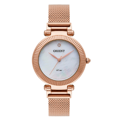 Relógio Orient Feminino FRSS0023 B1RX Pulseira Mesh Rosê