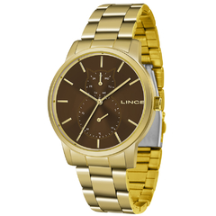 Relógio Feminino Lince LMGJ086L N1KX Pulseira de Aço Dourado