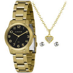 Relógio Feminino Lince LRG4700L KO76 Pulseira De Aço Dourado