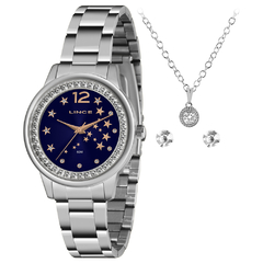 Relógio Feminino Lince LRMJ140L KN60 Pulseira de Aço Prata