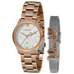 Relógio Feminino Lince LRR4668L KN00 Pulseira Aço Rose