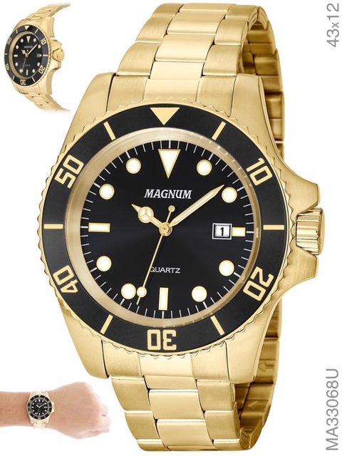 Relógio Masculino Magnum Cronógrafo Ma32167w - Prata