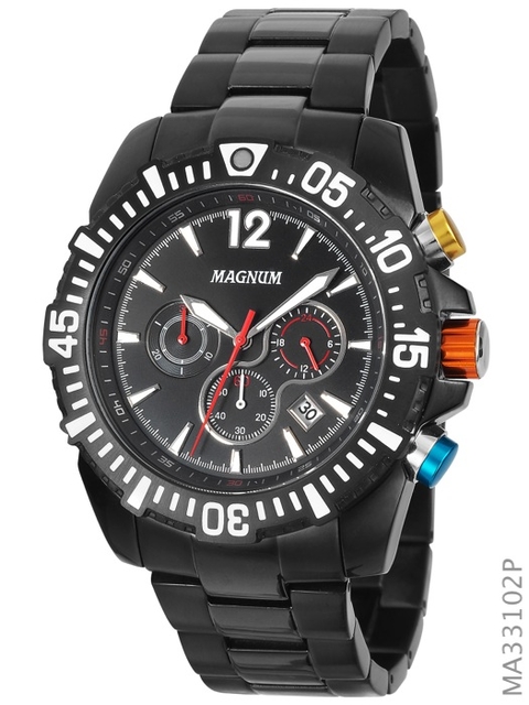 Relógio Masculino Magnum Cronógrafo MA32167W - Prata - Prata