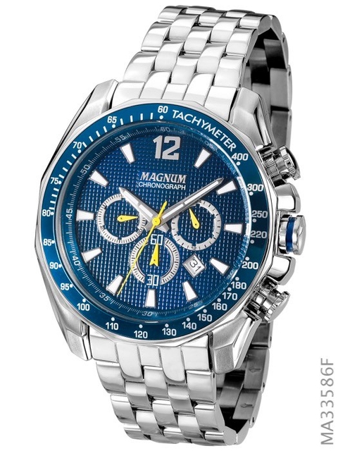 Relógio Magnum Sports Masculino MA31560J Pulseira de Couro