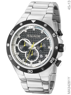 Relógio Magnum Sports Masculino MA34281Y Pulseira Prata