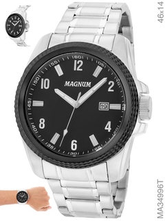 Relógio Magnum Sports Masculino Analógico MA34996T Prata