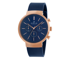 Relógio Oslo Masculino Slim OMTSSCVD0005 D1DX Cronógrafo Azul