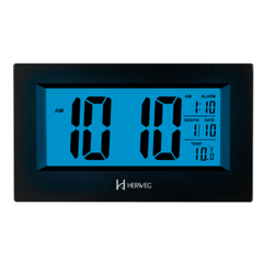 Relógio De Mesa/Despertador Herweg Digital 2972-034 Preto