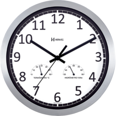 Relógio de Parede Herweg 6723-021 C/ Termômetro e Higrômetro
