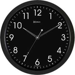 Relógio de Parede Silencioso Herweg 6809-262 Preto Fosco