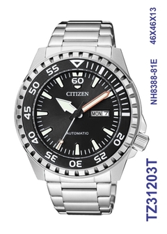 Relógio Citizen Automático TZ31203T Pulseira de Aço Prata