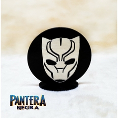 10 - Centro de Mesa Vingadores Pantera Negra Acrílico Preto e Espelho Prata na internet