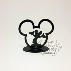 10 - Centro de Mesa Mickey Silhueta Acrílico Preto