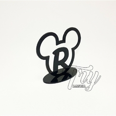 10 - Centro de Mesa Mickey Inicial Acrílico Preto - comprar online