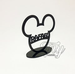 10 - Centro de Mesa Mickey Nome Personalizado Acrílico Preto - comprar online