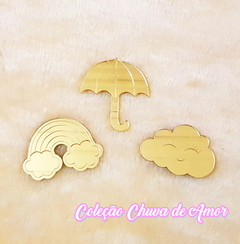 10 - Apliques Nuvem Arco Íris Chuva de Amor