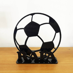 Centro de Mesa Futebol Personalizado Acrílico Preto