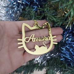 Rosto Gatinho Dourado nome Personalizado na internet