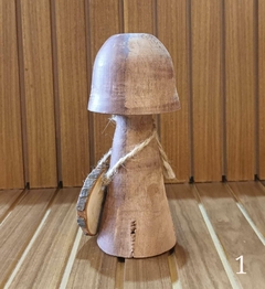 Escultura Honguito Madera - comprar online