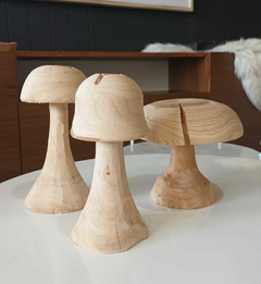 Escultura Honguito Madera - comprar online