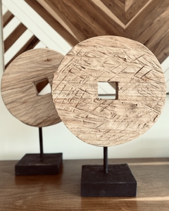 Escultura Rueda Madera - comprar online