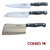 Imagen de Combo de cuchillas linea Gourmet (Chef + Santoku + Hachuela) - Boker Arbolito