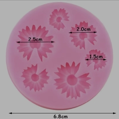 Molde silicona margaritas x6 - comprar online