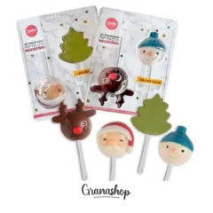 Molde acetato pop paletas navideñas