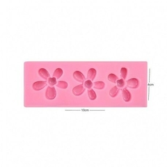 Molde silicona Flor x 3 - comprar online