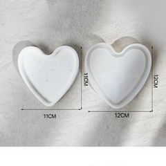 MOLDE SILICONA P/RESINA POSA VASO CORAZON CHICO 12X12CM