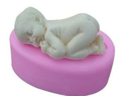 MOLDE SILICONA BEBE ACOSTADO 5CM