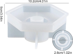 MOLDE SILICONA P/RESINA PORTA VELA HEXAGONAL en internet