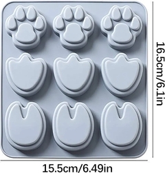 molde silicona 3 huellitas diferentes