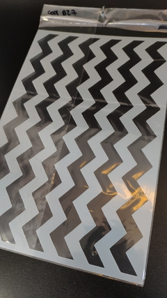 Stencil grande zigzag