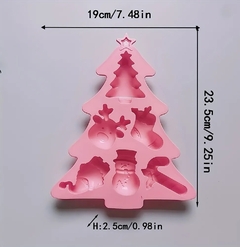 MOLDE SILICONA arbol navidad x6 figuras - comprar online