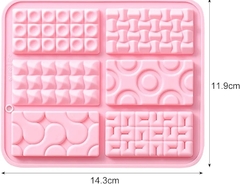 Molde silicóna p/chocolate tableta x6 #2 - comprar online