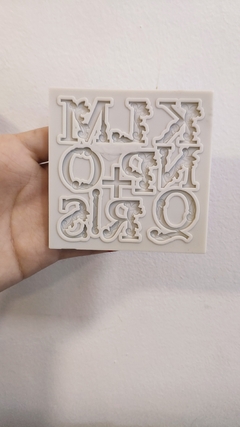 Molde silicona letras desde(M hasta Q) - comprar online