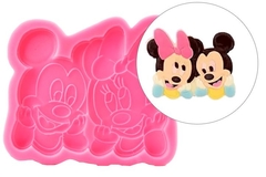 Molde de silicona minnie y mickey