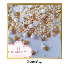 Sprinkles "Blanco/Dorado" x50 grs. - L1