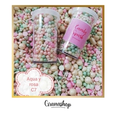 Sprinkles "Aqua/rosa" x50 grs. - C7