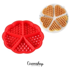 Molde silicona Waffles corazón x5